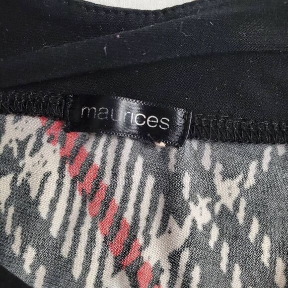 Maurices Women’s Red Black Plaid Sleeveless Blouse Top L - Picture 5 of 6
